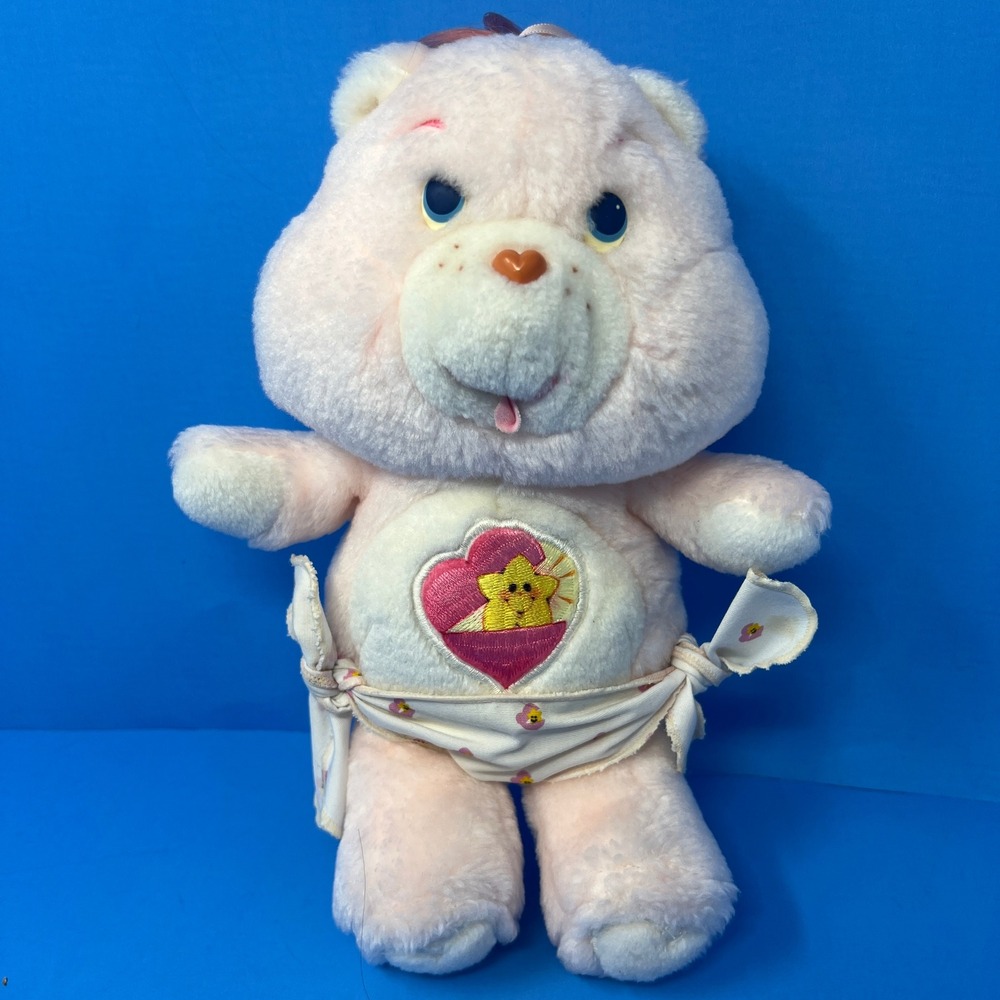 Kenner Care Bears Plush Pink Baby Hugs Diaper Vintage 1980's 61250 TB